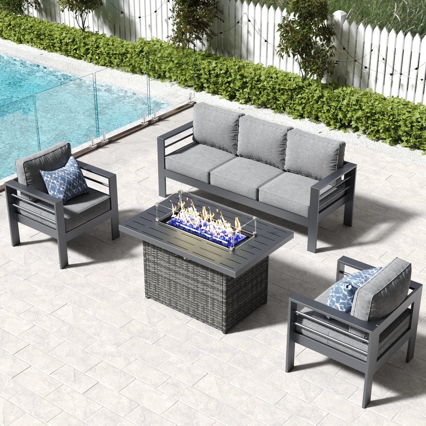 Outdoor aluminum sofa set sale