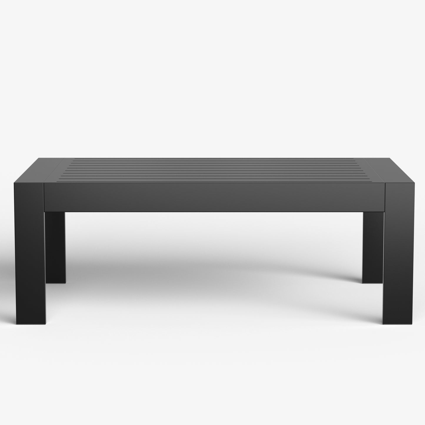 LayinSun 43 inch Modern Aluminum Outdoor Rectangle Coffee Table