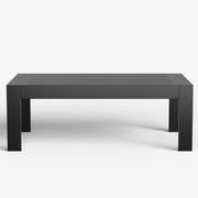 LayinSun 43 inch Modern Aluminum Outdoor Rectangle Coffee Table